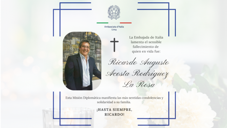 Esta Misión Diplomática manifiesta las más sentidas condolencias y solidaridad a su familia.