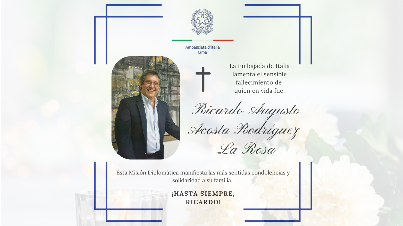 Esta Misión Diplomática manifiesta las más sentidas condolencias y solidaridad a su familia.